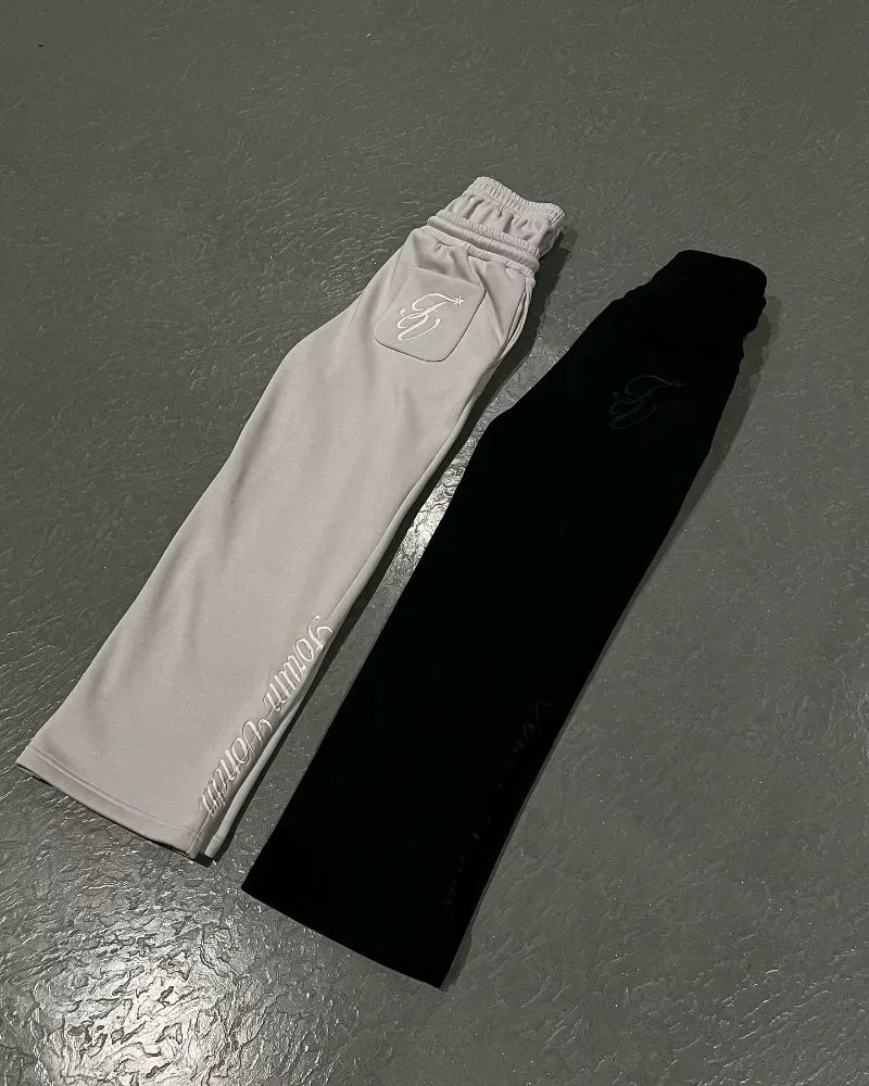 Y2K Amerikanischen Neue Harajuku Vintage Lose Doppel Taille Jogginghose Männer Street Hip Hop Beliebte Buchstaben Gestickte Casual Hosen