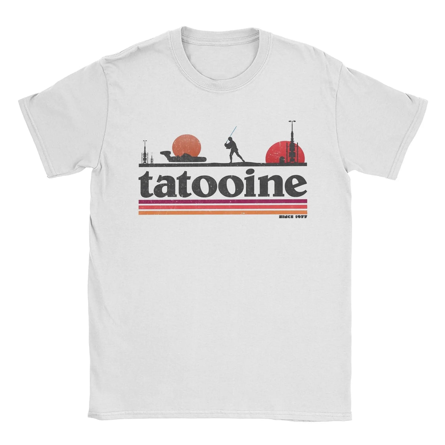 Casual Planet Sky Tatooine T-Shirts for Men Crewneck Cotton T Shirt Short Sleeve Tee Shirt Classic Clothes.