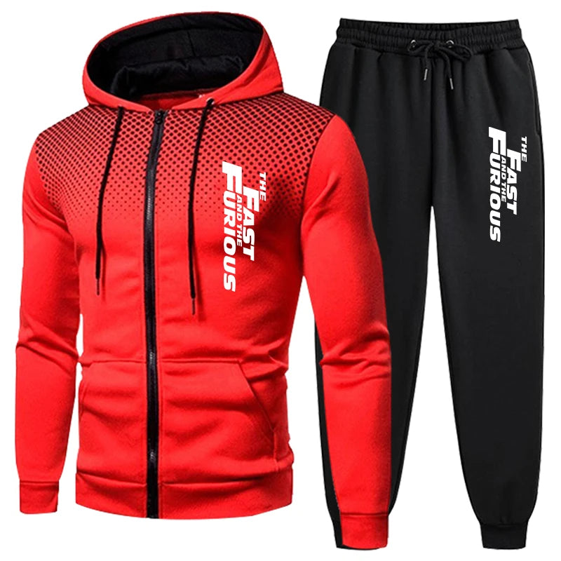 Men's Tracksuit Jogging Zip Up Hoodies Daily Quality Sweatshirts Men Long Sleeve Sports Coat Casual Sweatpants Fashion Hot Sales.