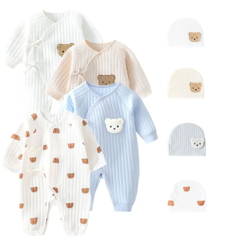 Jungen Mädchen Body Neugeborenen Winter Onesie Kleidung Baumwolle Kleinkind Hause Tragen 0-6M Verdickte Frühling und Herbst Kleidung