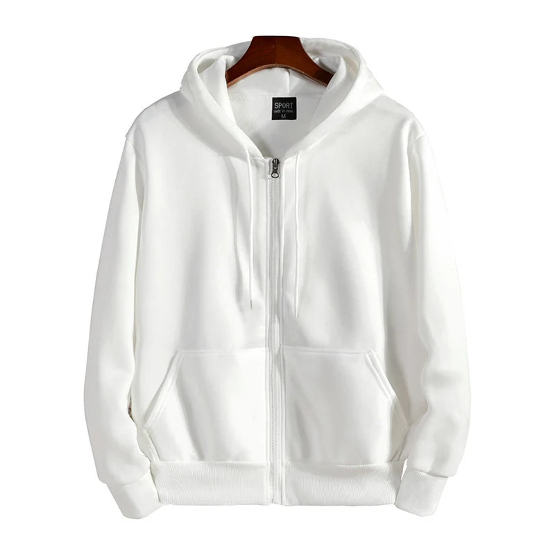 Reiß verschluss Hoodies Herbst Winter Herren neue Langarm Kapuze Sweatshirt Mode lässig männliche Outfit Sportswear Loose Fit Kleidung