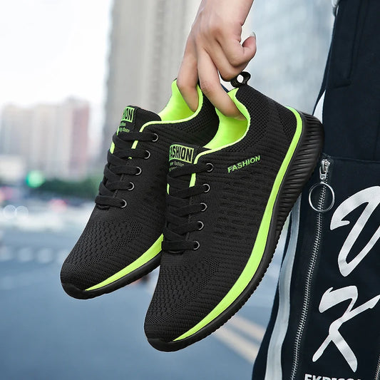 YRZL Sports Shoes for Men Shoes Sneakers Black Shoes Casual Men Knit Sneakers Breathable Athletic Running Walking Gym Shoes.