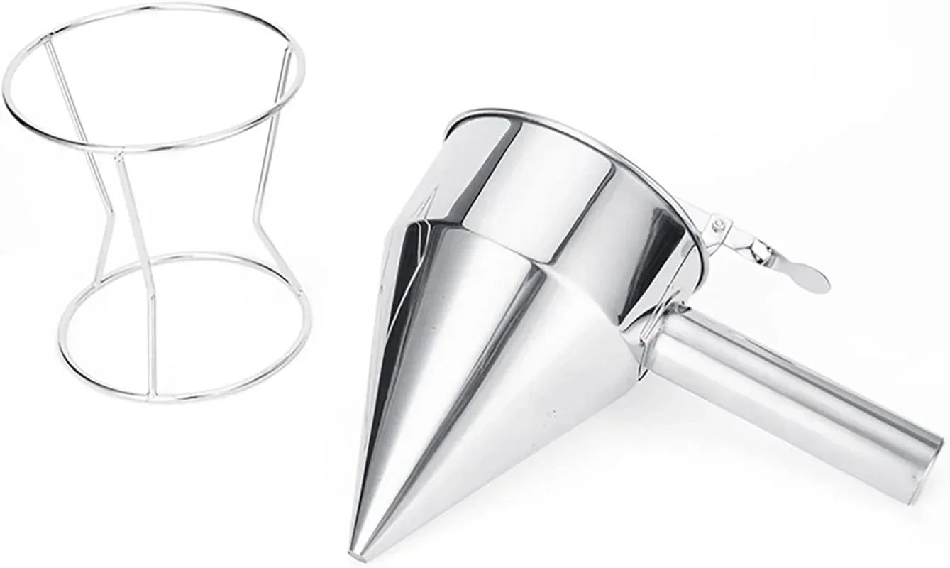 1pcs Stainless Steel Funnel Dispenser with Rack Cupcake Pancake Batter Maker Octopus Fish Ball Home Kitchen Baking Tools Baking.