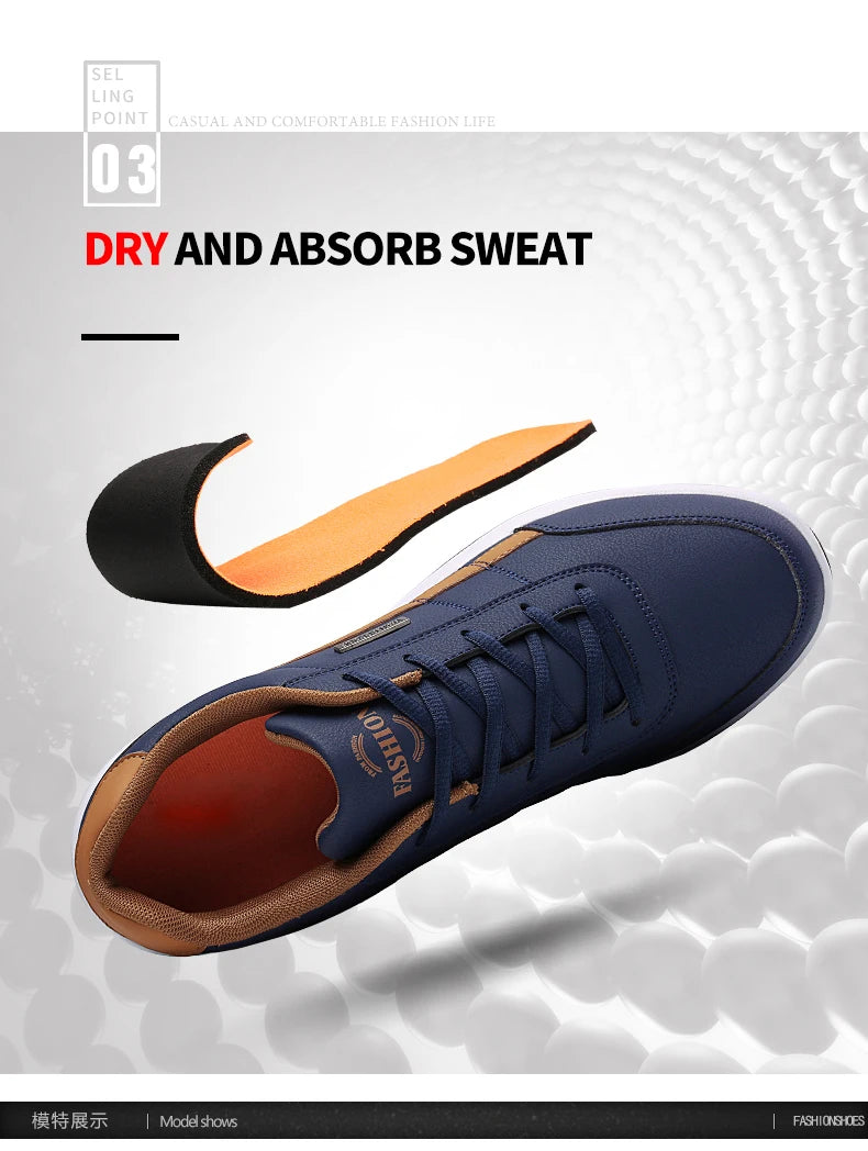 Pu Leder Männer Schuhe Turnschuhe Trend Casual Atmungsaktive Freizeit Männlichen Turnschuhe Nicht-Slip Schuhe Vulkanisierte Schuhe Tenis Masculino