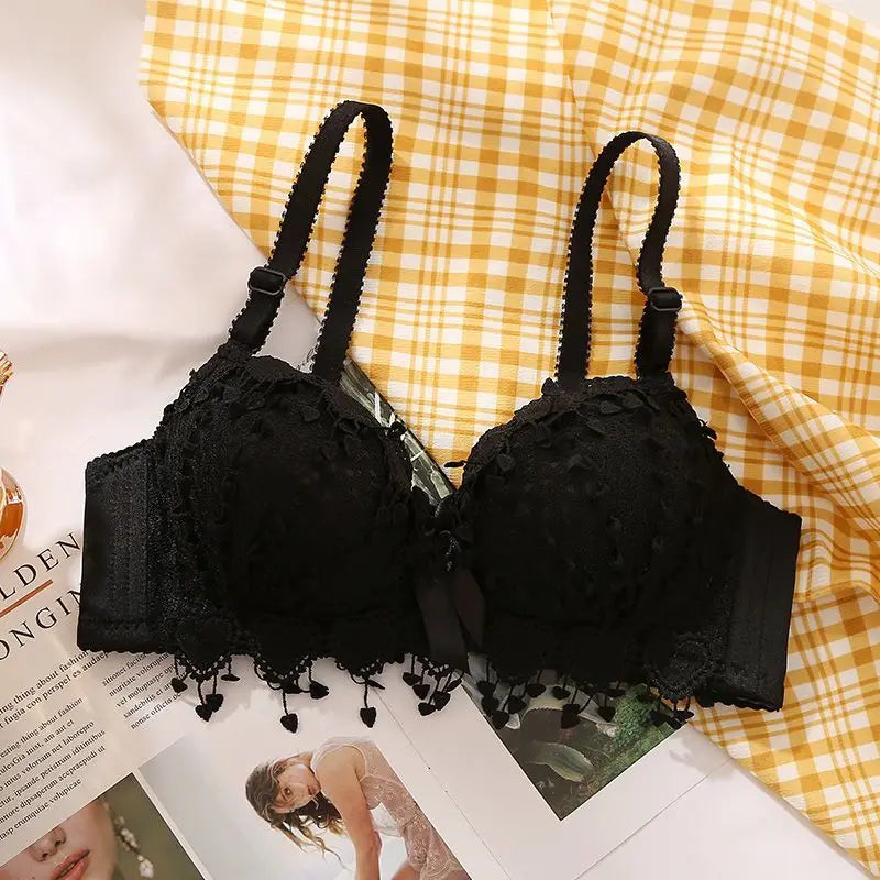 ropa interior femenina Women's Non-Underwire sexy Bra for women black/white underwear girls lingeries lace beautiful active bra.