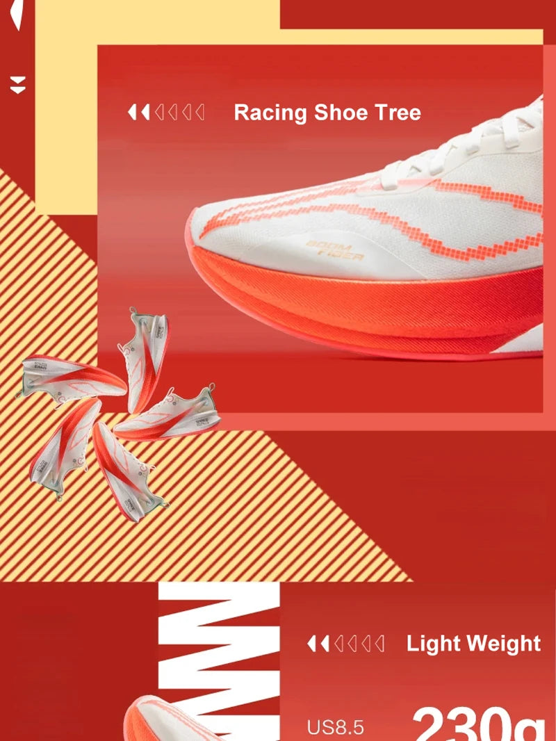 Li-Ning Männer RED HARE 8PRO Racing Laufschuhe BOOM FIBER Kissen Stabile Sportschuhe Leichte Anti-Rutsch Tragbare Turnschuhe ARPV003