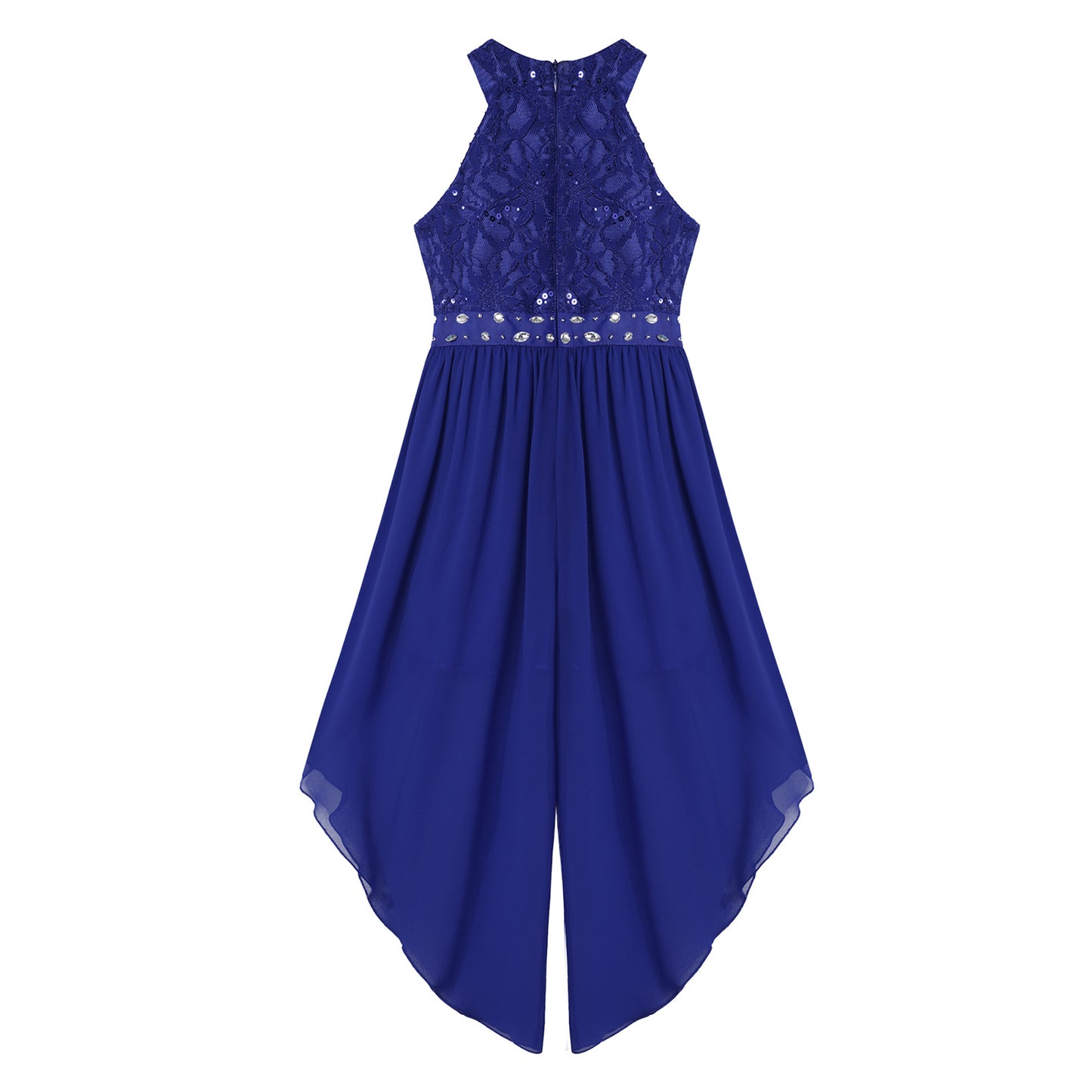 Sommer Mädchen Ärmellosen Chiffon Maxi Kleid Shiny Perlen Spitze Gebaut-in Shorts Party Kleid für Hochzeit Geburtstag Dance Leistung