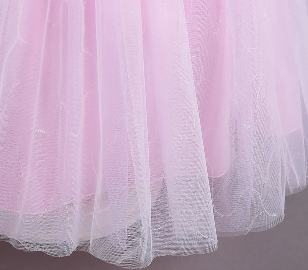 HETISO Kinder Elegantes formelles Kleid Mädchen Blume Prinzessin Party Abendkleid Geburtstag Festliches Neujahrskleid für Kinder 12 14 Jahre