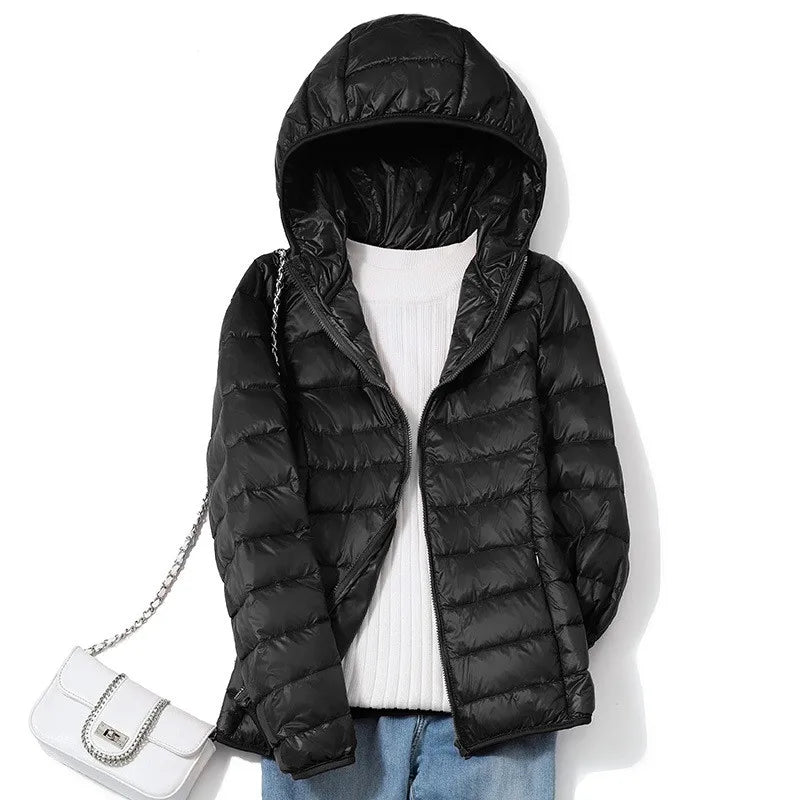 13 Farbe Neuankömmlinge Frauen Mode kurze ultraleichte dünne packbare Puffer Jacken weibliche süße Stil koreanische Daunen mäntel