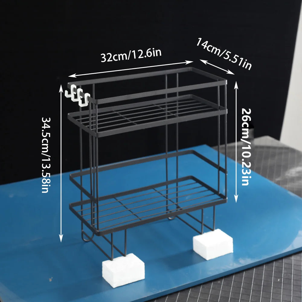 1 Stück Badezimmer-Einzel- und Doppelschicht-Toilettenpapierregal, multifunktionales Badezimmer-Lagerregal ohne Bohren, Badezimmerregal