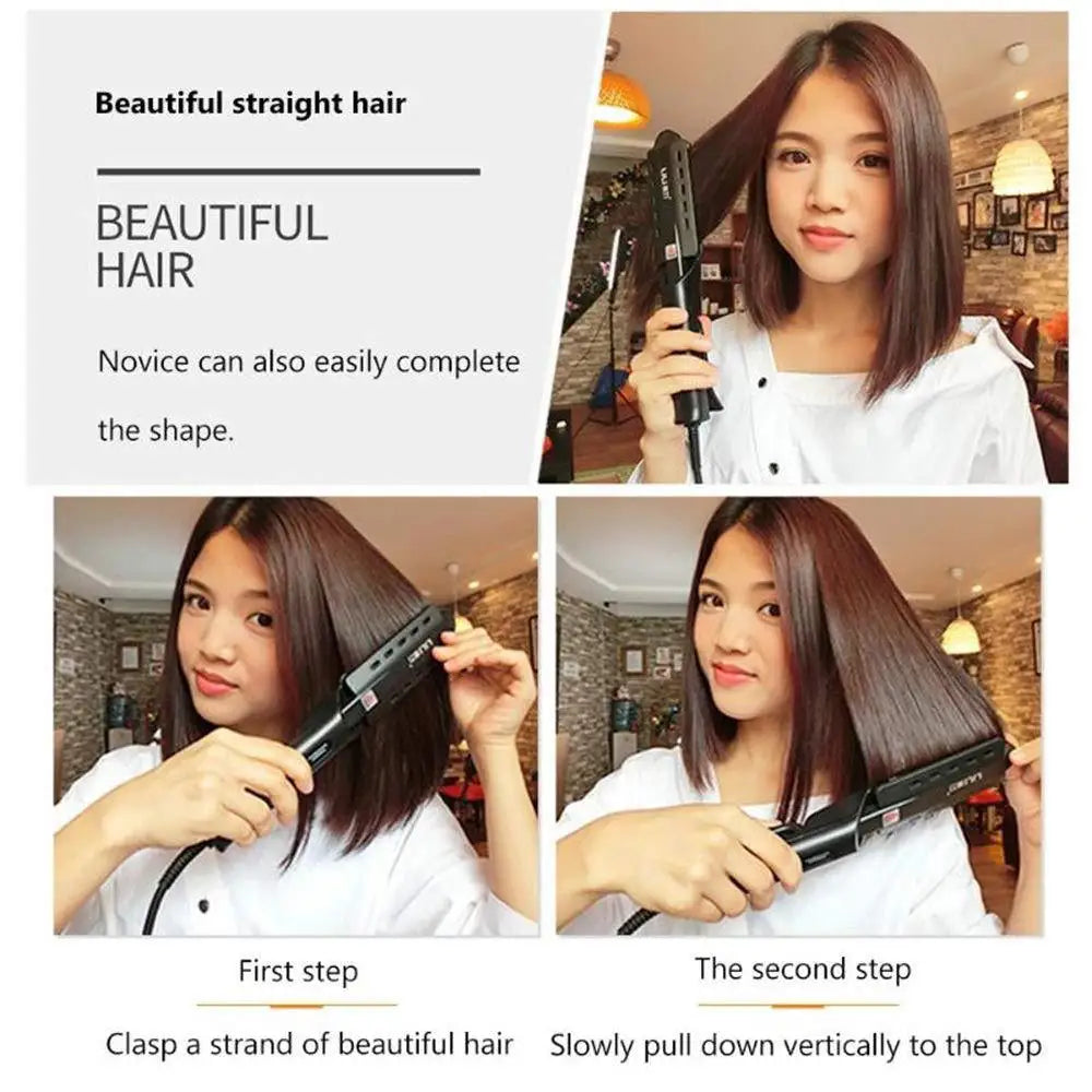 Curling And Straightening Dual Use Hair Straightening Splint Constant Temperature 4 Gears Portable Air Bangs Curling Straightene.