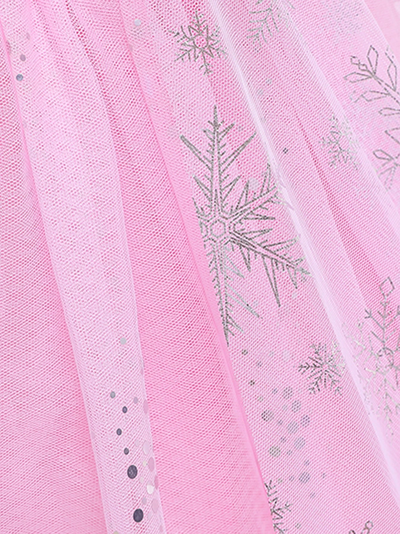 Mädchen rosa Pailletten Mesh Prinzessin Kleid, Mesh kurze Ärmel, mit Umhang, geeignet für Party, Tanz, Performance, Karnevals kleid