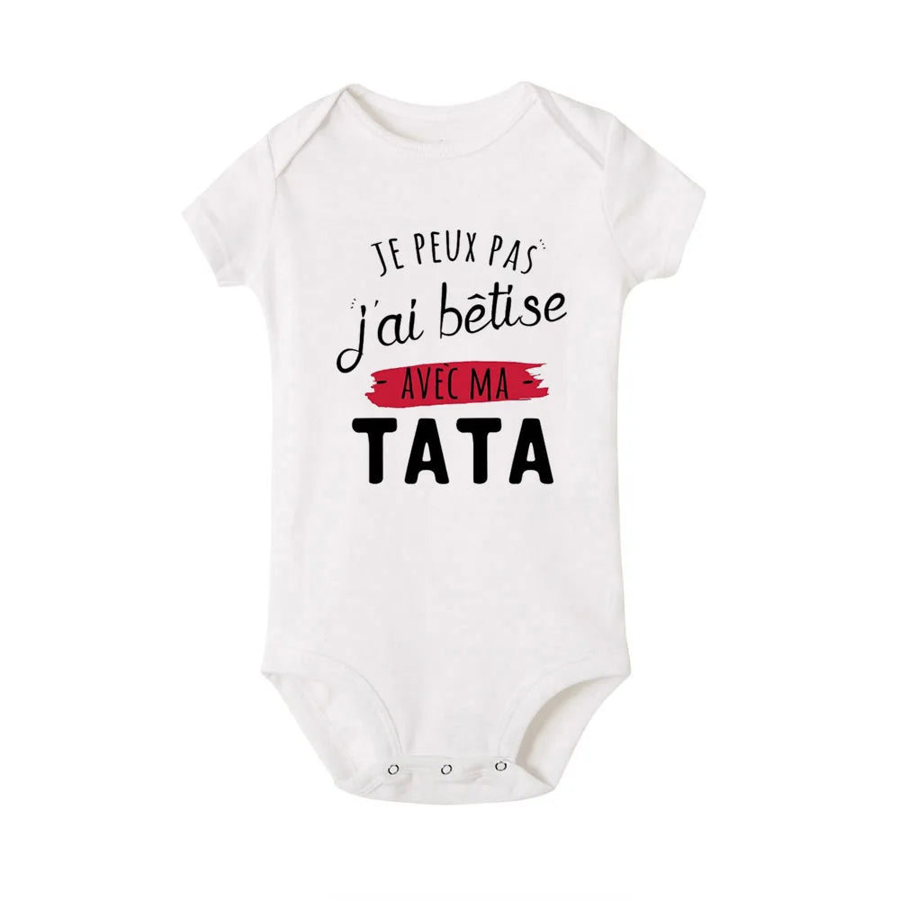 Ich habe eine verrückte Tante und ich habe es nicht Angst, Neugeborene Baby-Bodys, lustige süße Kleinkind-Säuglings-Overalls, Strampler-Outfits