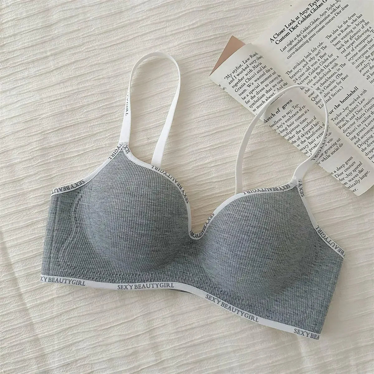 Wireless Push Up Bra for Small Chest - Seamless Anti-Sagging Invisible Bralette, Enhance Lift Comfort No Trace (Letter Design)