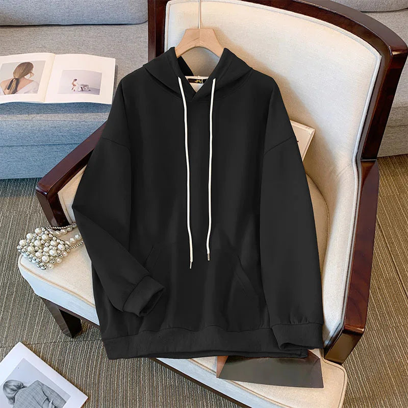 150kg plus size Damen büste Herbst Kapuze neun Farben Sweatshirt lose Langarm Top 6xl 7xl 8xl 9xl 10xl