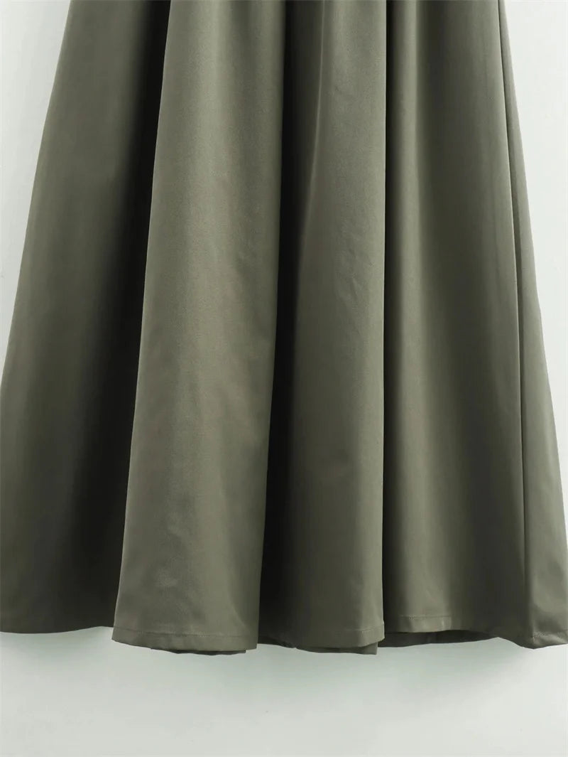 MUJER Zipper Langes Kleid Frau Plissee Ärmelloses, Figurbetontes Kleid Sommer Elegante Party Kleider Für Frauen 2025, Neue Midi Kleider