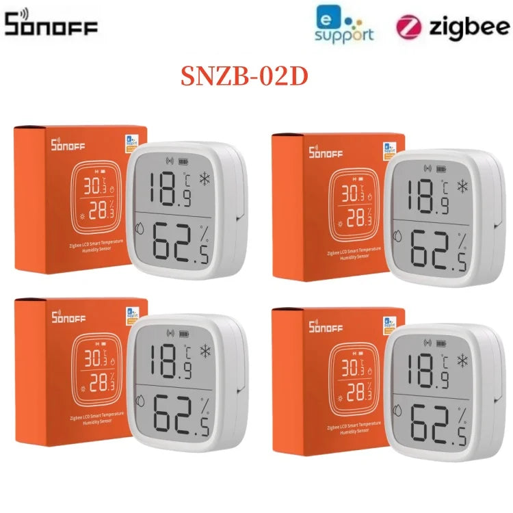 SONOFF SNZB 02D Zigbee Temperatur-Feuchtigkeitssensor SNZB-02D mit LCD-Bildschirm für EWeLink SONOFF ZigBee Bridge Alexa Alice