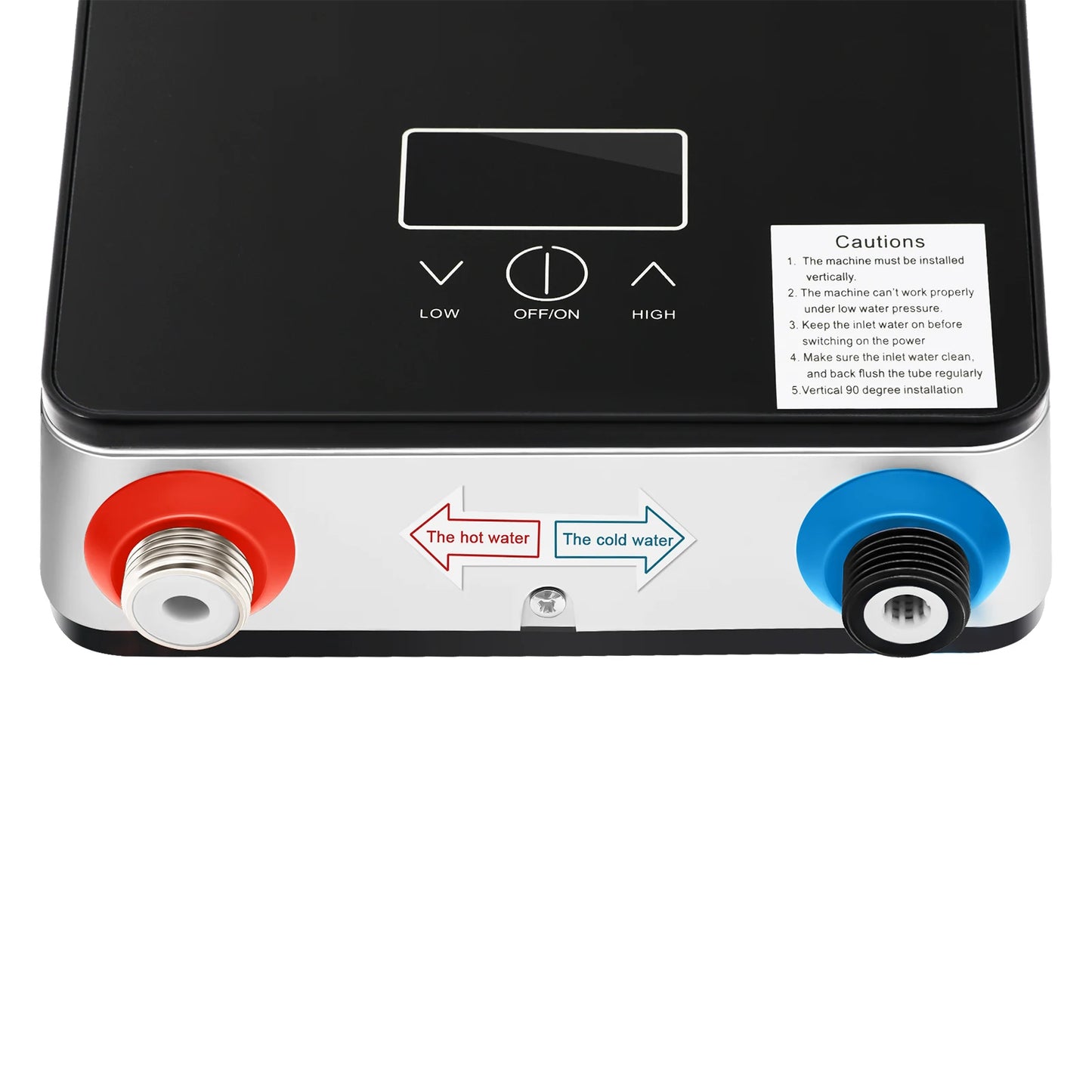 6500W 220V Electric Instant Hot Water Heater Shower Bathroom Faucets Kitchen Tap Digital Display Temperature Automatic