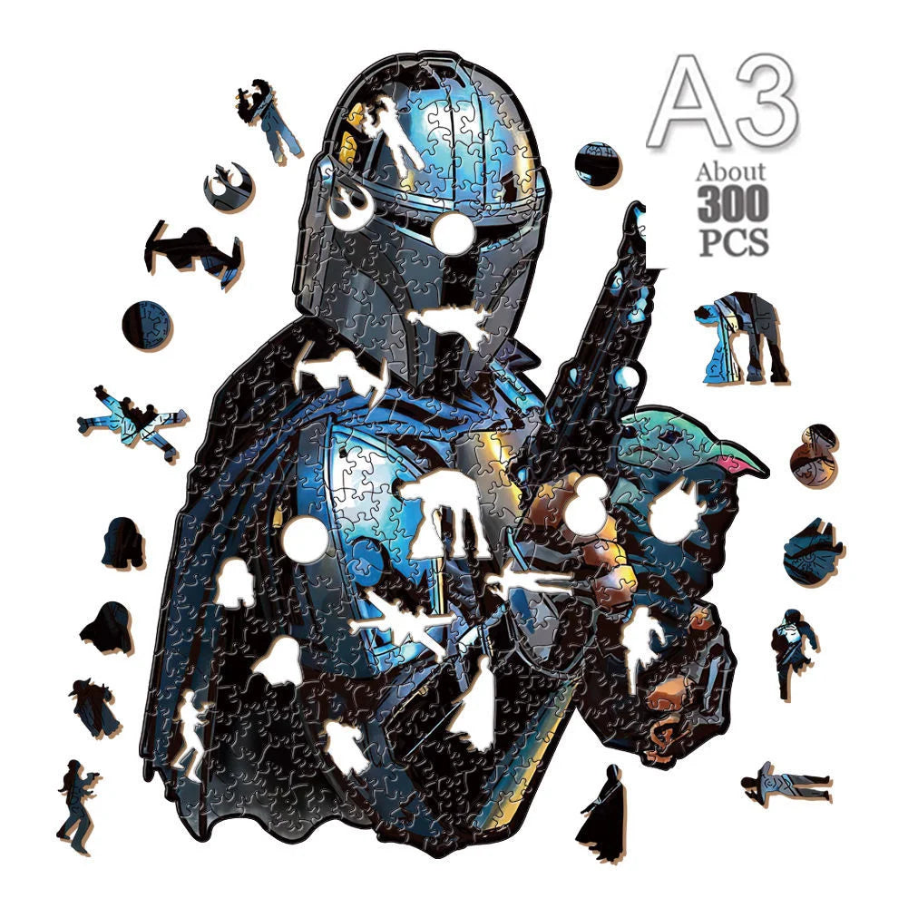 Movie Characters Wooden Puzzle Film Star Wood Jigsaws 2D Magic School Badge Character Jigsaw Toys for Kids