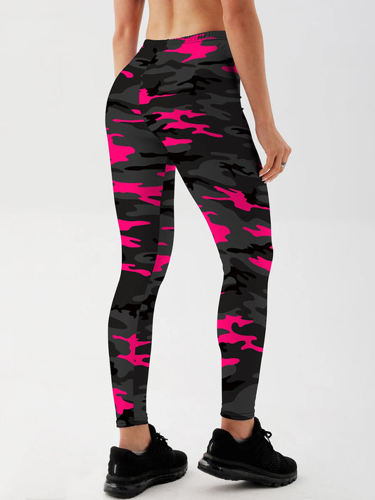 Fashion Women camouflage Leggings For Fitness High Waist Gym Legging Push Up Women navy Leggings.