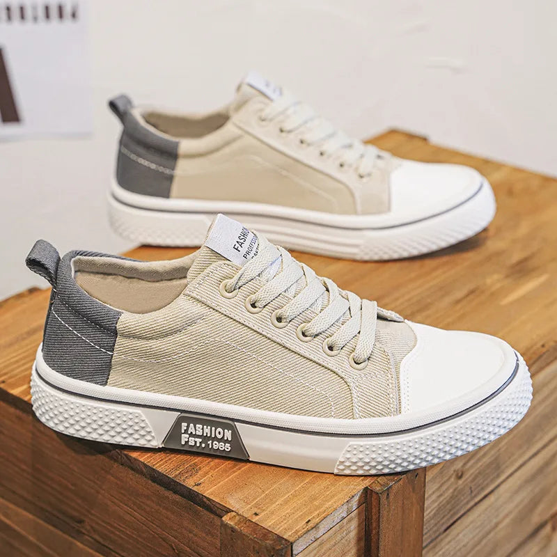 Atmungsaktive Herren-Skateschuhe aus Segeltuch mit weicher Sohle, lässige Turnschuhe, trendige, vielseitige, leichte, rutschfeste Slip-On-Sportschuhe, Größe 37–48
