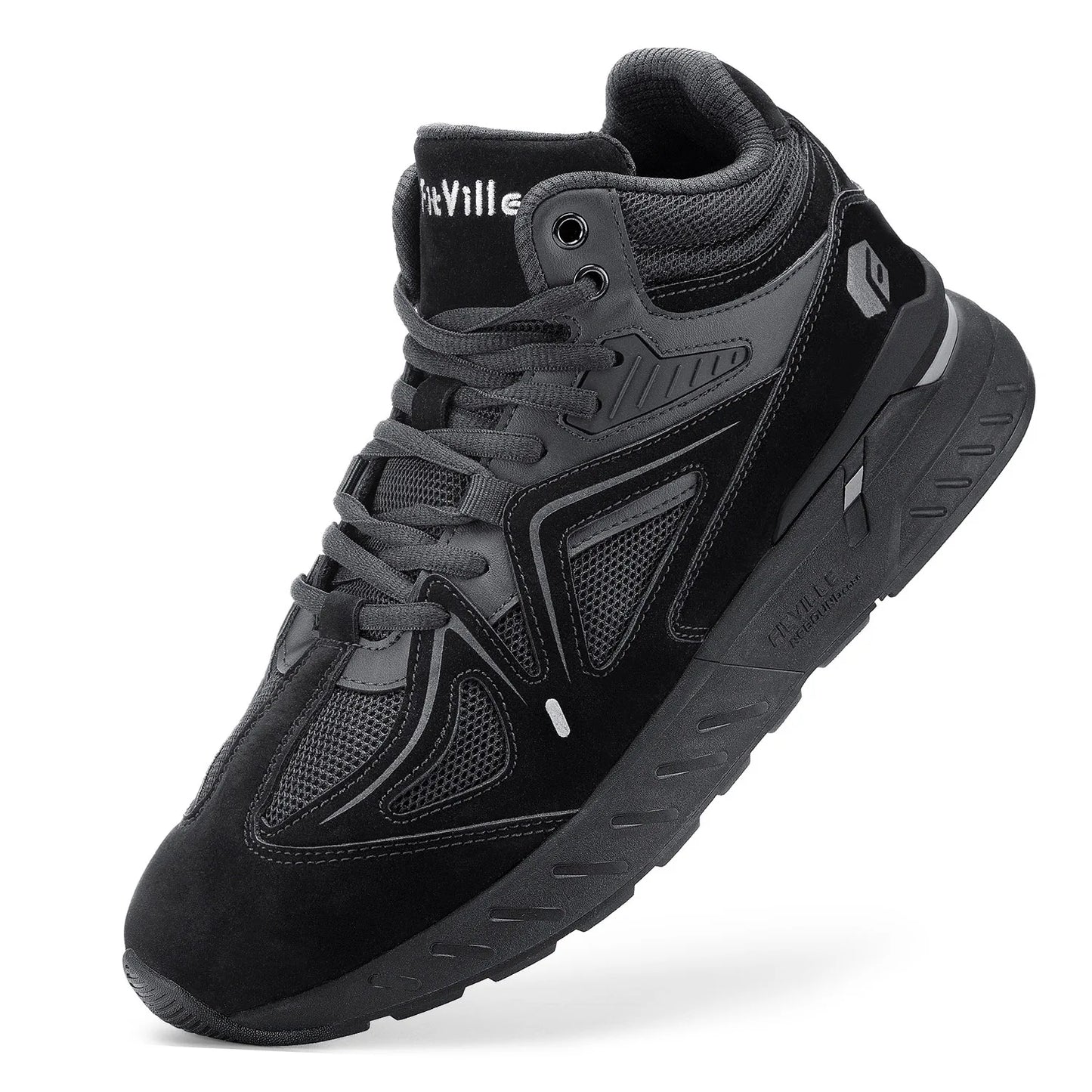 FitVille Herren-High-Top-Basketballschuhe, verbreitert, leicht, lässig, atmungsaktiv, für männliche geschwollene Füße, lindert Schmerzen