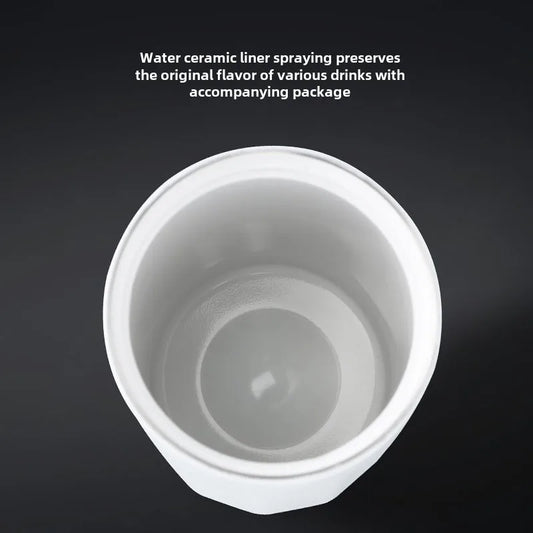 New Xiaomi Ceramic Coating Coffee Mug Stainless Steel Insulated Mug High-value Girls Cup Portable Walking Mug for Home School.