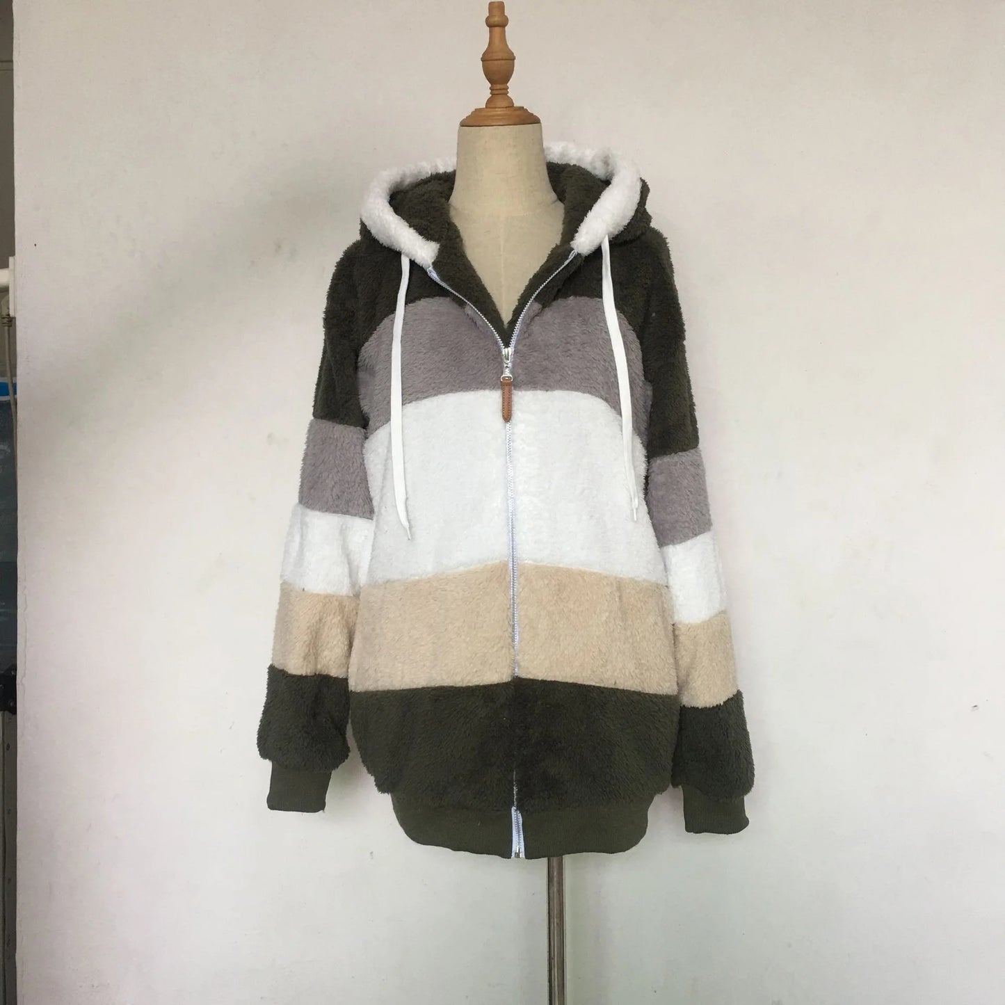 Übergroße Jacke für Frauen 2023 Neue Herbst Winter Warme Plüsch Tasche Mit Kapuze Streetwear Lose Dame Oberbekleidung Mantel Roupas Feminina