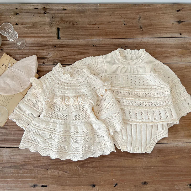 MILANCEL 2023 Baby-Bodys, gestrickt, für Kleinkinder, Mädchen, Kleidung, Kleinkinder, einteilig, Jungenkleidung