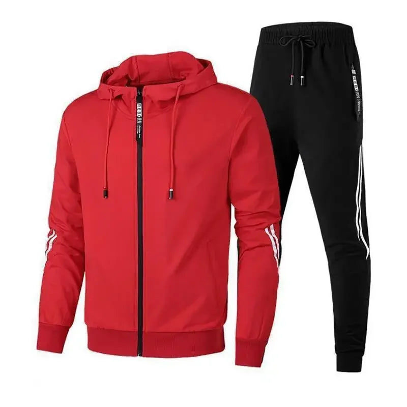 Herren Winter Trainings anzug Set einfarbige Hoodies und Kordel zug Jogging hose Loose Fit Freizeit Sportswear Anzug