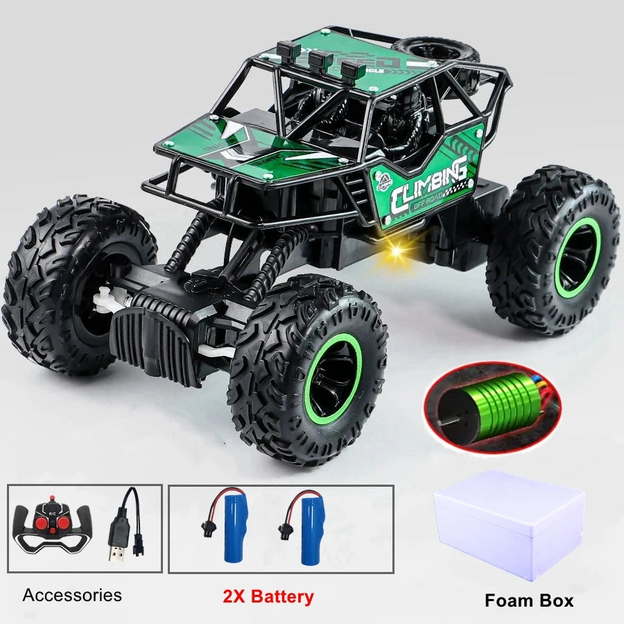 Remote Control Truck Car All Terrain Off Road Alloy RC Cars Buggy Drift Racing Toy Rechargeable Sturdy Gift for Kids Boys