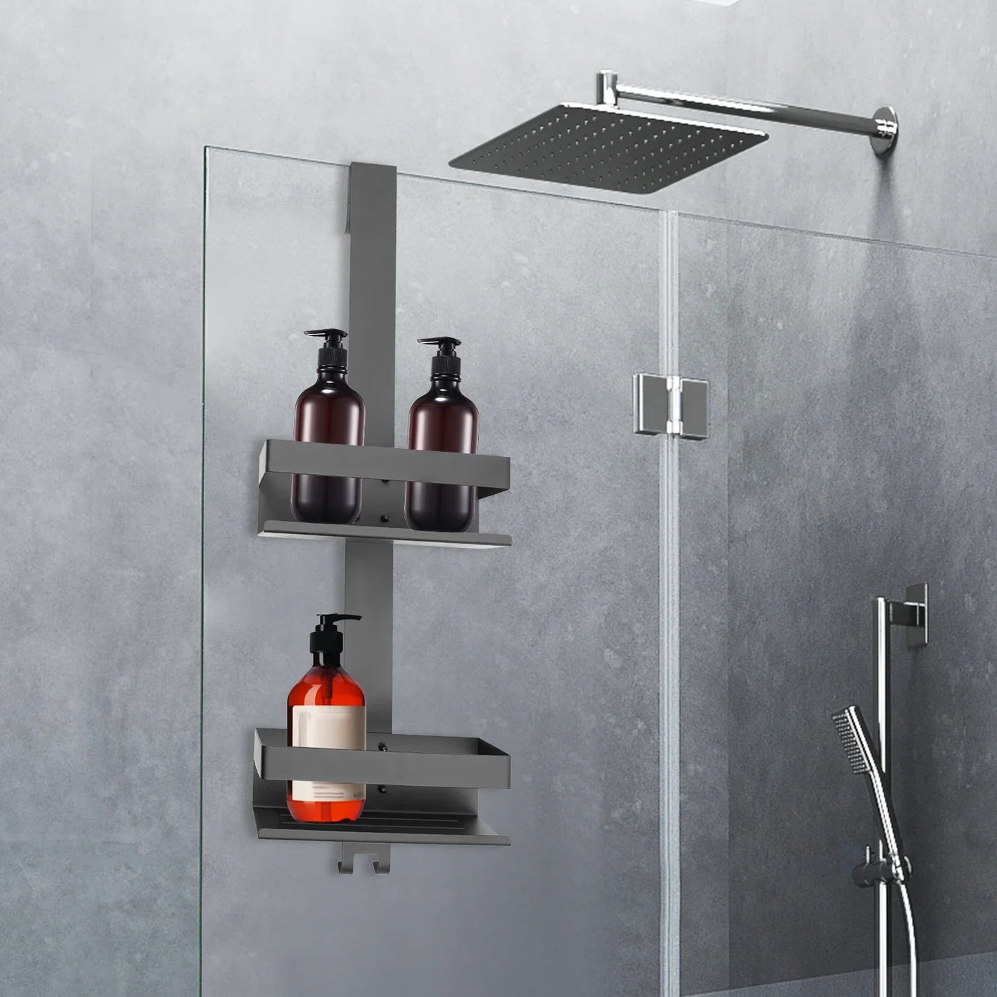 Hängendes 2-stufiges Duschregal, Badezimmerregal, 304 Edelstahl, für Küche, Wohnzimmer, Balkon