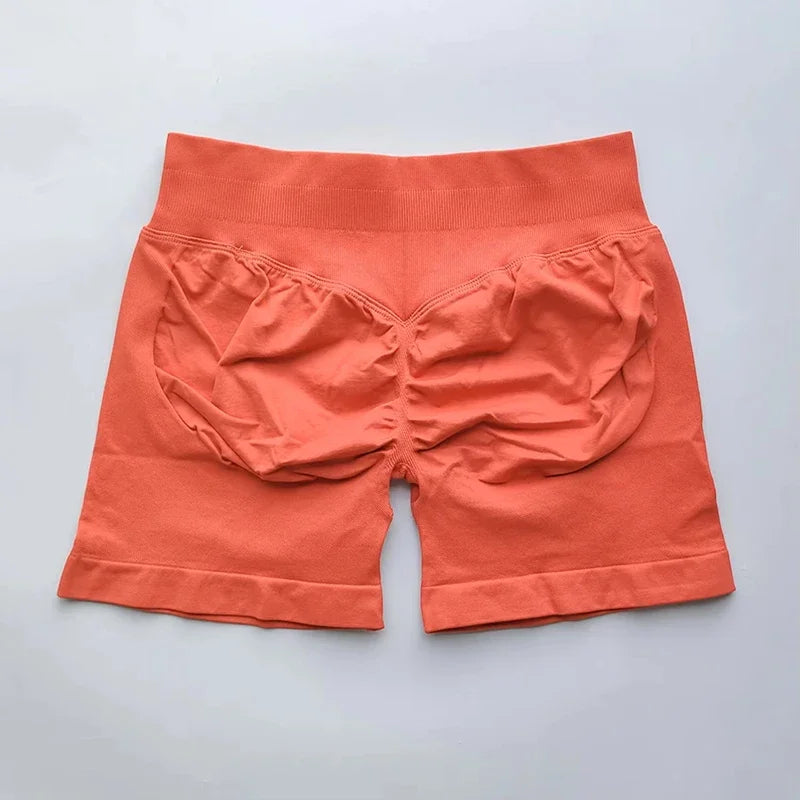 Yoga Shorts Resistance Exercise Shorts Seamless Low Waist Scrunch Bum Gym Shorts Workout Biker Short Stretch Fitness Sportwear