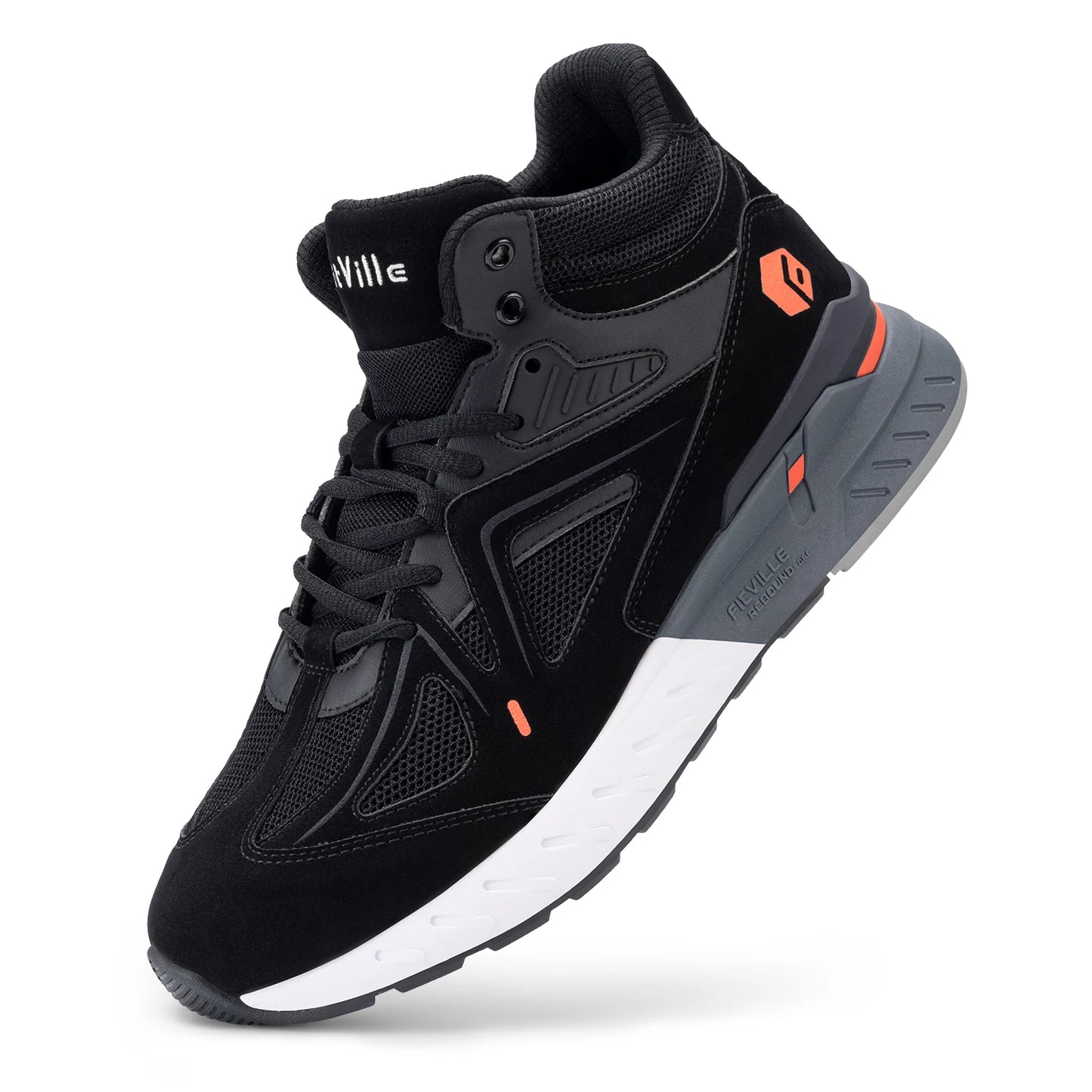 FitVille Herren-High-Top-Basketballschuhe, verbreitert, leicht, lässig, atmungsaktiv, für männliche geschwollene Füße, lindert Schmerzen