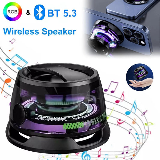 G200 Magnetic Portable Bluetooth 5.3 Speaker Mini Sound Box Multifunctional LED Color Light Stereo Soundbar Wireless Loudspeaker.
