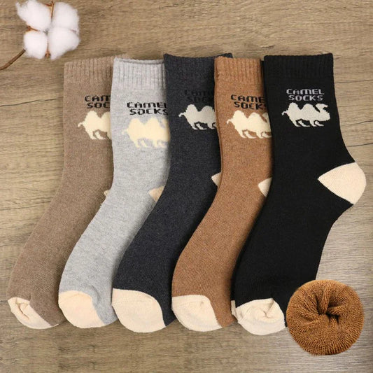 5 Pairs Men Winter Socks Thickened Fleece Terry Casual Comfortable Calcetines Keep Warm High Quality Long Socks For Men.