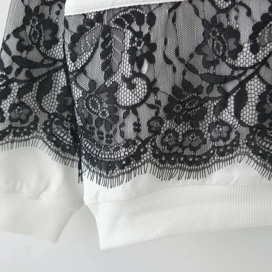 LZH Spring Autumn Girls Sports Suits Children Clothing Toddler Clothes Lace Warm Hooded Costume Outfit Kids Tracksuit Sets 3-8Y.