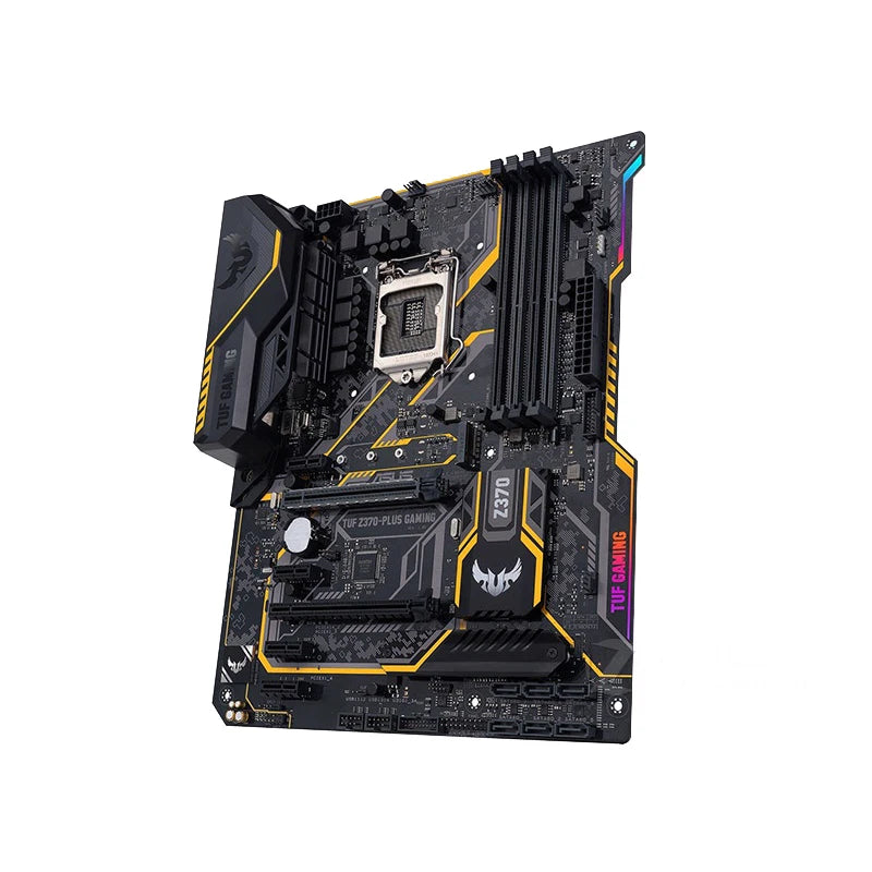 ASUS TUF Z370-PLUS GAMING Z370 LGA 1151 Motherboard LGA 1151 For i7-8700K i5-8600K i7-9700K CPU DDR4 M.2 HDMI Gaming Mainboard.
