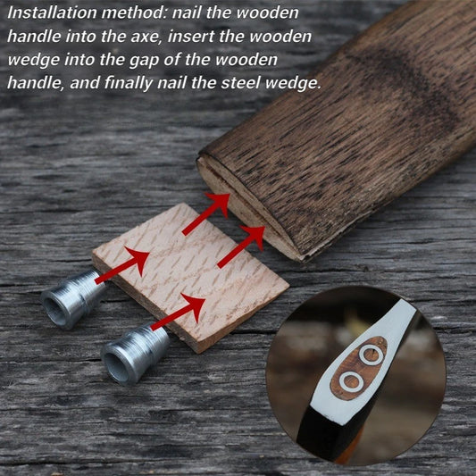 28 cm/33 cm Axtgriff aus Walnussholz, bequemer Griff, tragbarer Axtgriff mit Keil, professionelles Handwerkzeug, Axtzubehör