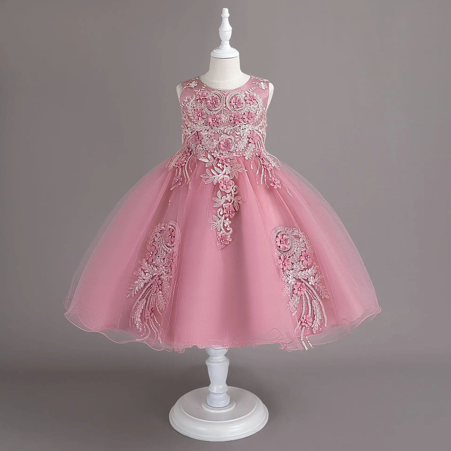 Neue Kinder kleid Spitze Blume Hochzeits kleid weibliche Klavier Performance Kleid Halloween Leistung kurze Mädchen Kleidung