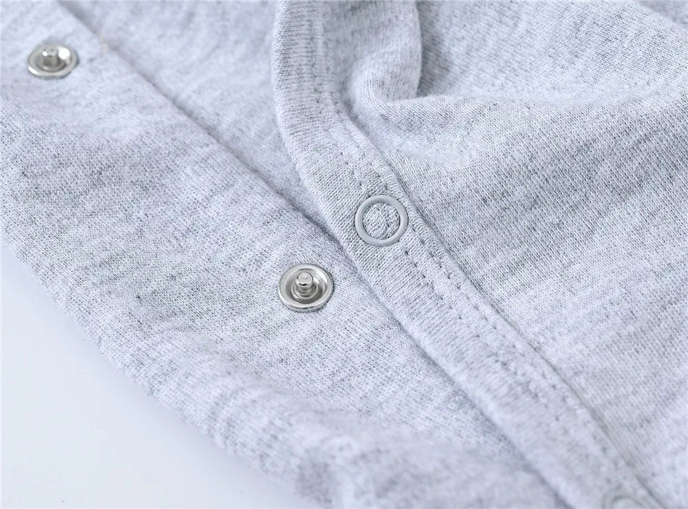 Herbst Langarm Baby Stram pler 100% Baumwolle einteilig Neugeborene Kleidung cool Bär Design 0-12m Kostüm