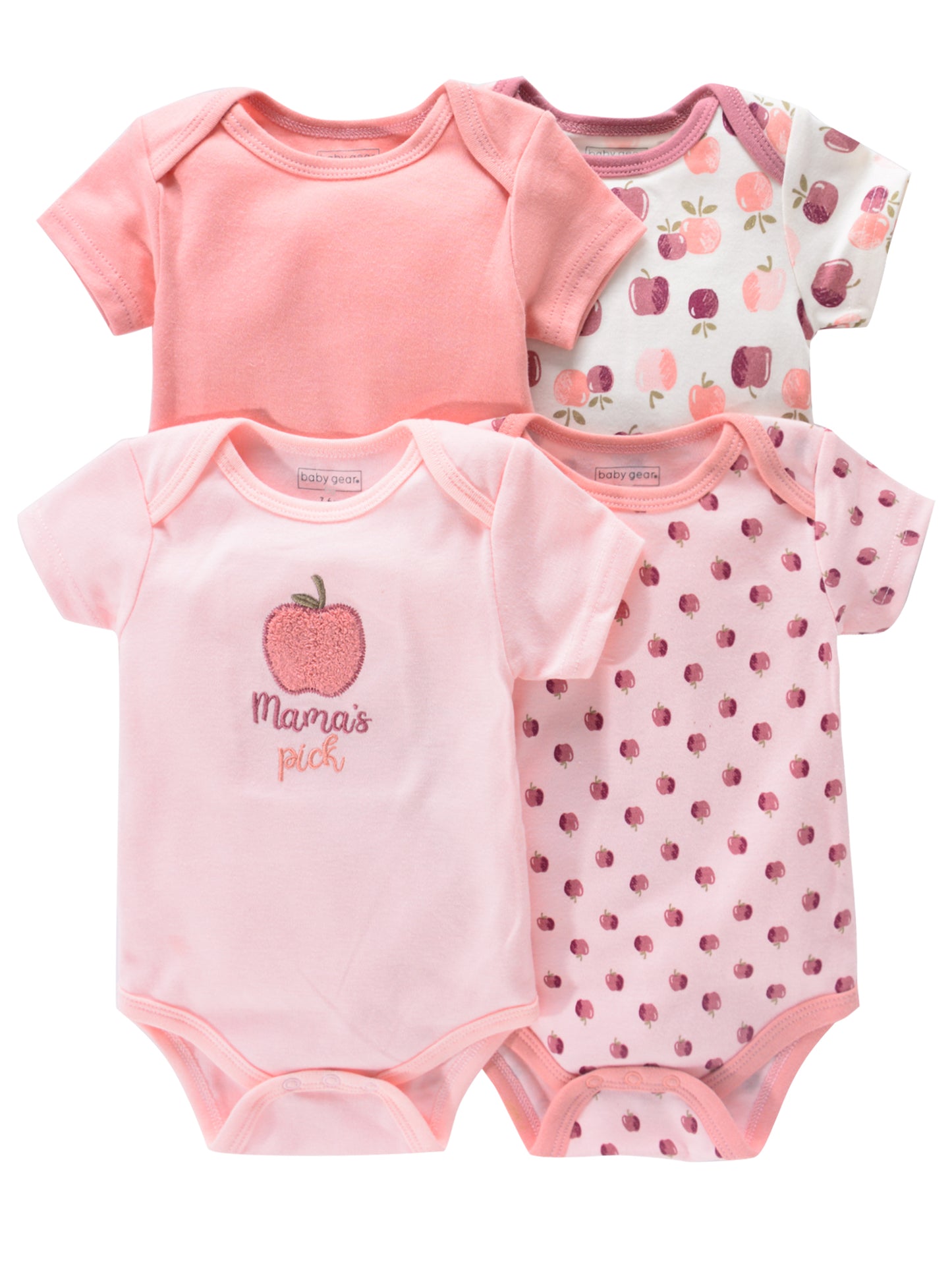 4PCS Neugeborenen Strampler Kurzarm Rundhals Cartoon Tier Blumen Drucken Body Onesies Für Baby Jungen Und Mädchen Kleidung