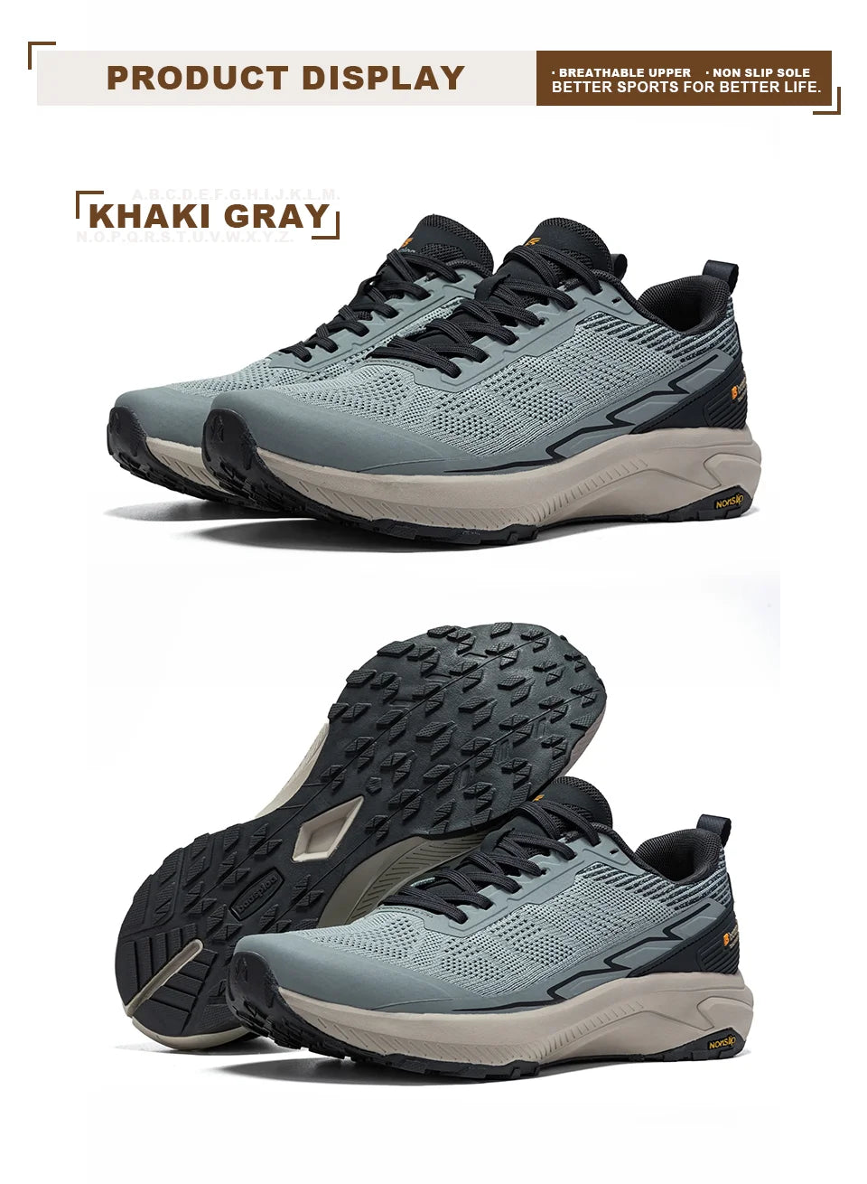 Baasploa Männer Wanderschuhe Komfort Tragen Beständig Outdoor Schuhe Männer Atmungsaktives Mesh Casual Turnschuhe Klettern Nicht-Slip Spitze Up