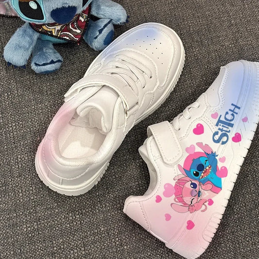 Disney kids cartoon Stitch cute Casual shoes soft sports shoes for kids gift.