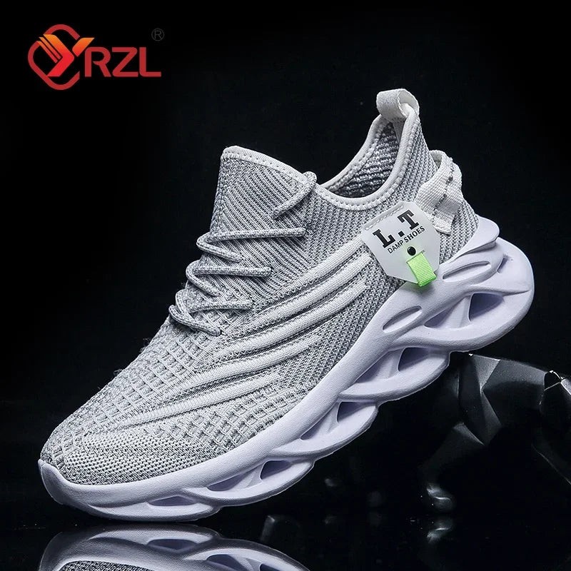 YRZL Männer Sport Laufen Schwarz Jogging Schuhe Casual Turnschuhe Outdoor Atmungsaktive Mesh Frauen Licht Stoßdämpfung Schwarz Tennis