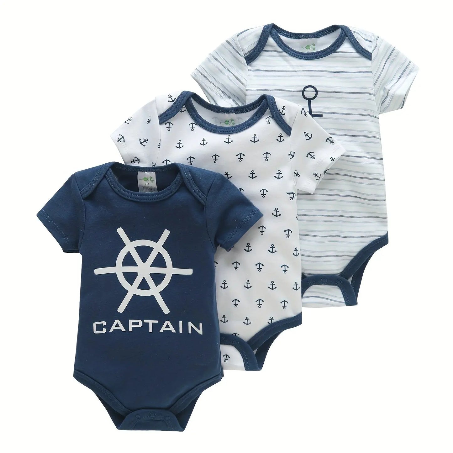 3PCS Infant Baby Nette Grafik einteilige Kleidung Für Jungen Und Mädchen, Neugeborenen Reine Baumwolle Sommer Strampler neugeborene kleidung
