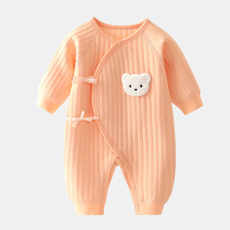 Jungen Mädchen Body Neugeborenen Winter Onesie Kleidung Baumwolle Kleinkind Hause Tragen 0-6M Verdickte Frühling und Herbst Kleidung
