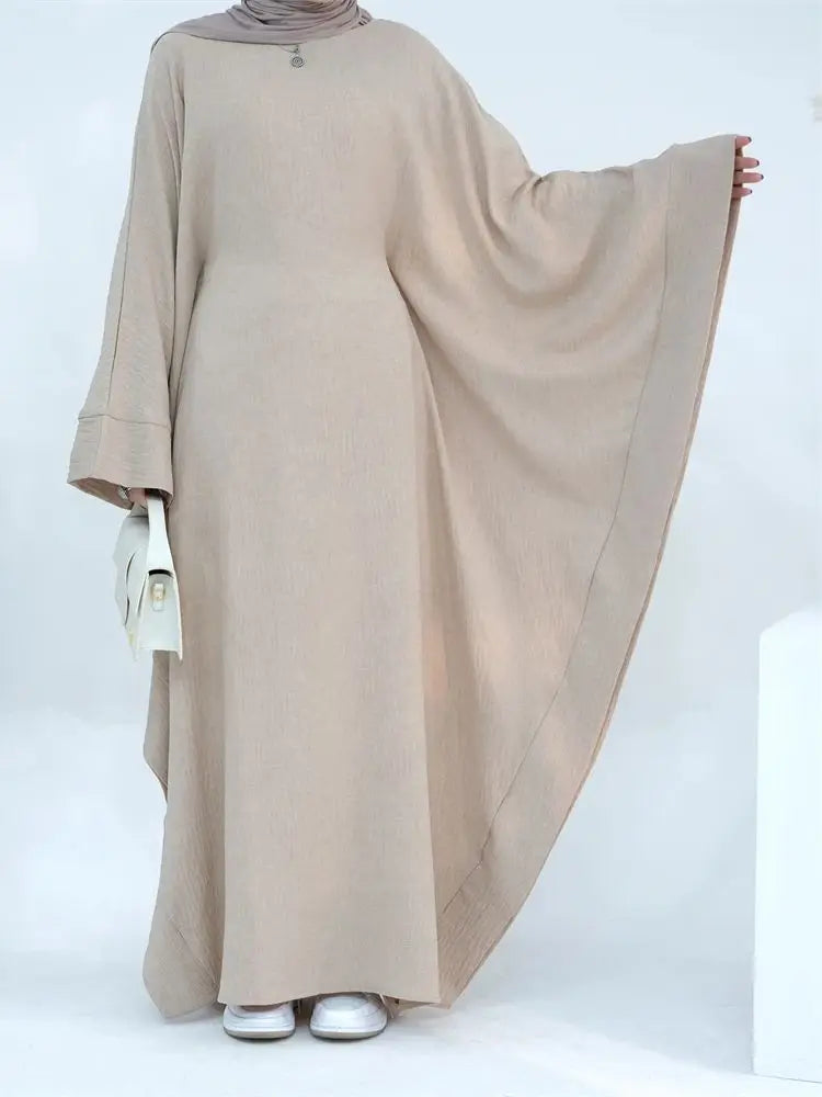 Batwing Abaya Damen Arabic Muslim Modest Dresses Kaftan Jalabiya Kebaya Caftan Marocain Vestidos Robe Longue Femme Musulmane