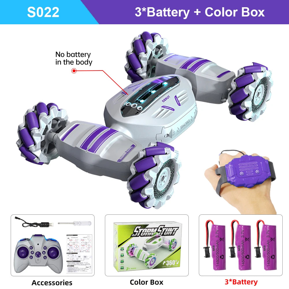 Teeggi S922 2.4G RC Stunt Car 4WD Double Remote Control 360° Degree Rotation RC Off Road Climbing Kids Rc Drift Car Toy for Gift