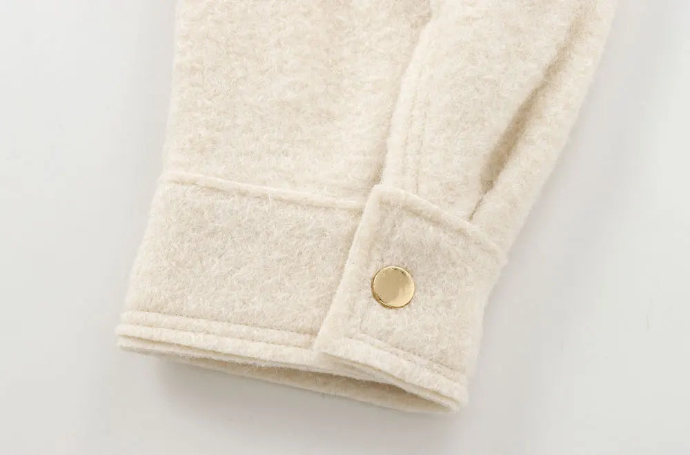 TRZA-Kurzjacke mit Taschen für Damen, Langarmmantel, Reißverschluss vorne, Damenoberbekleidung, schicke Oberteile, Mode